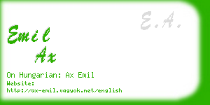 emil ax business card